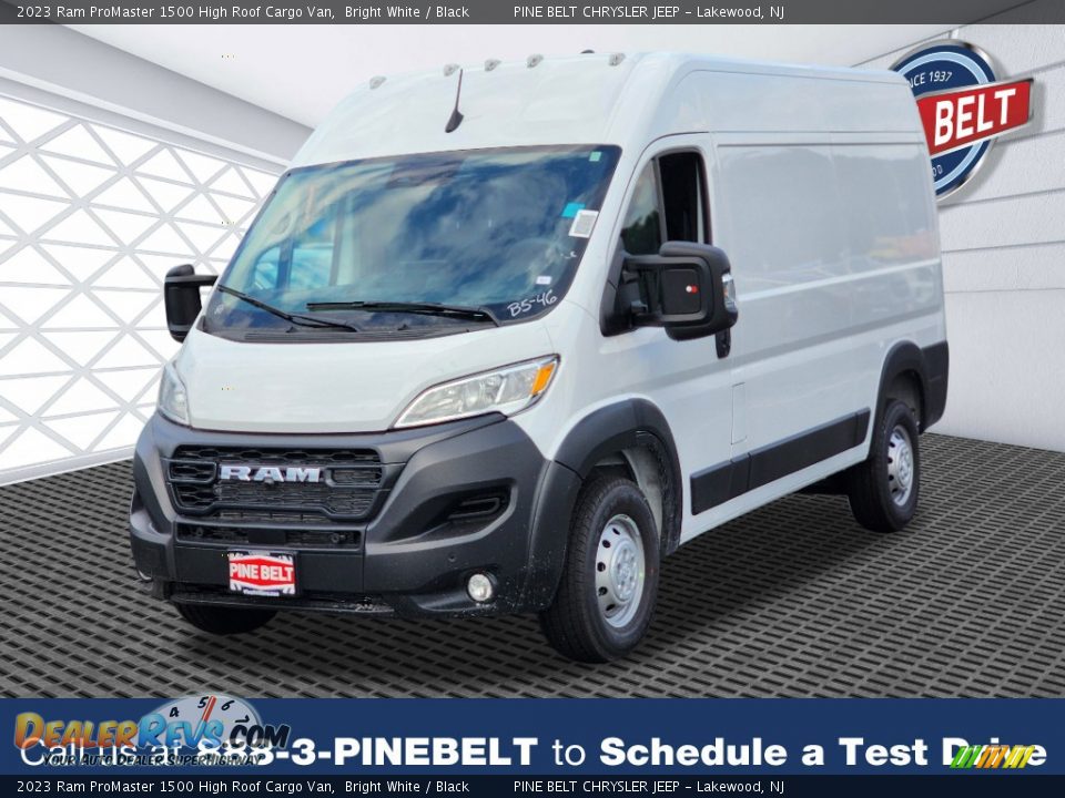 2023 Ram ProMaster 1500 High Roof Cargo Van Bright White / Black Photo #1