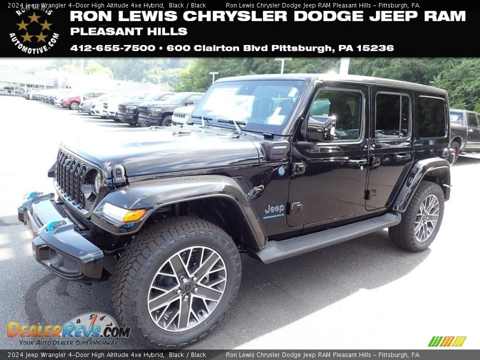 2024 Jeep Wrangler 4-Door High Altitude 4xe Hybrid Black / Black Photo #1