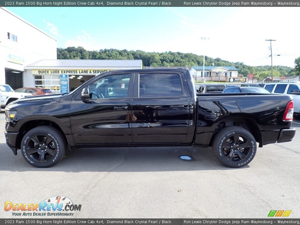 2023 Ram 1500 Big Horn Night Edition Crew Cab 4x4 Diamond Black Crystal Pearl / Black Photo #2