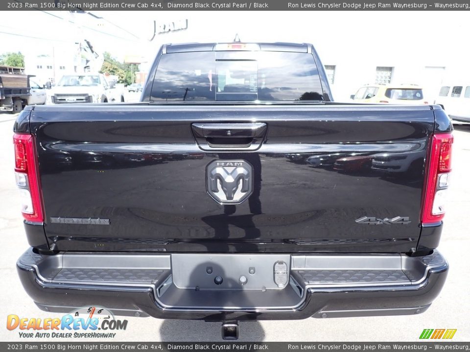 2023 Ram 1500 Big Horn Night Edition Crew Cab 4x4 Diamond Black Crystal Pearl / Black Photo #4