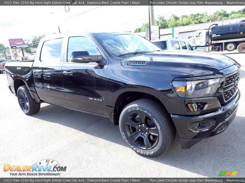 2023 Ram 1500 Big Horn Night Edition Crew Cab 4x4 Diamond Black Crystal Pearl / Black Photo #9