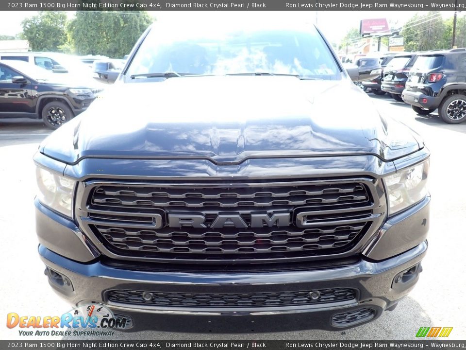 2023 Ram 1500 Big Horn Night Edition Crew Cab 4x4 Diamond Black Crystal Pearl / Black Photo #10