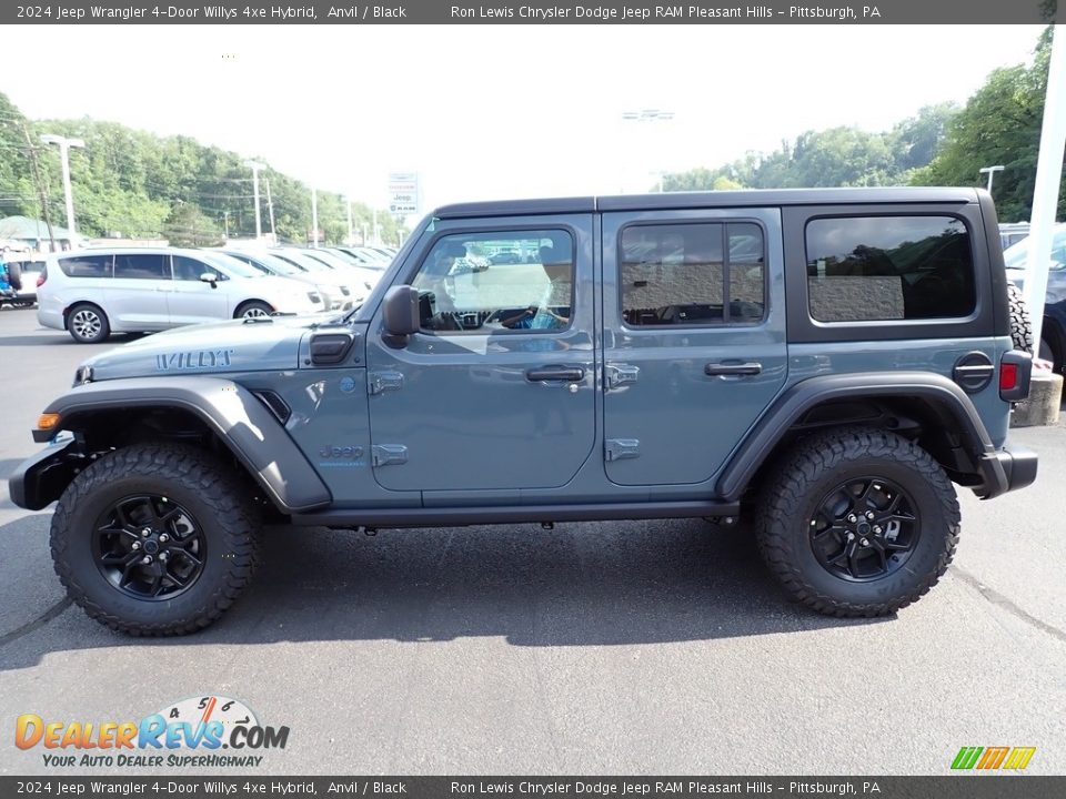 2024 Jeep Wrangler 4-Door Willys 4xe Hybrid Anvil / Black Photo #2