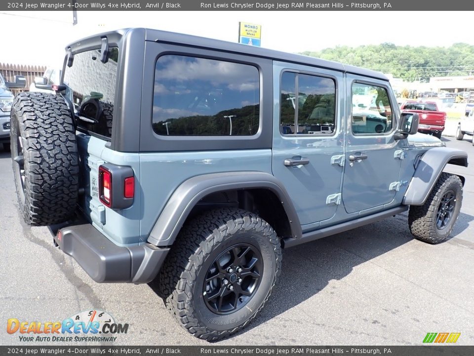 2024 Jeep Wrangler 4-Door Willys 4xe Hybrid Anvil / Black Photo #6