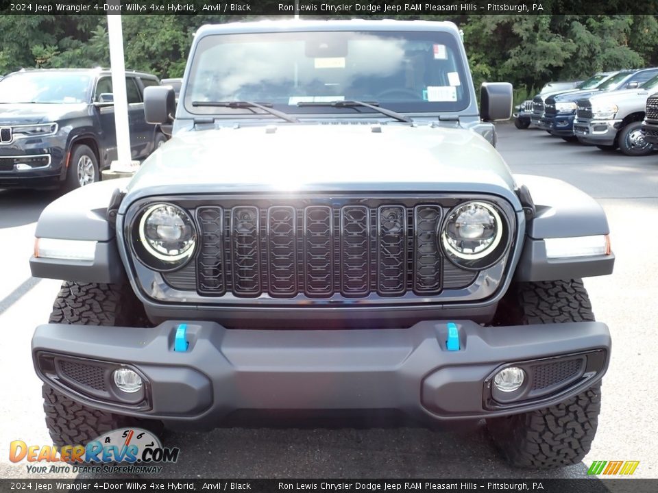 2024 Jeep Wrangler 4-Door Willys 4xe Hybrid Anvil / Black Photo #9