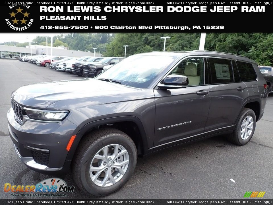 2023 Jeep Grand Cherokee L Limited 4x4 Baltic Gray Metallic / Wicker Beige/Global Black Photo #1