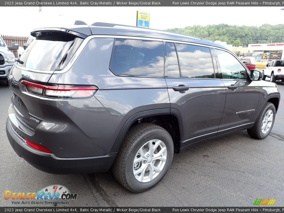 2023 Jeep Grand Cherokee L Limited 4x4 Baltic Gray Metallic / Wicker Beige/Global Black Photo #6