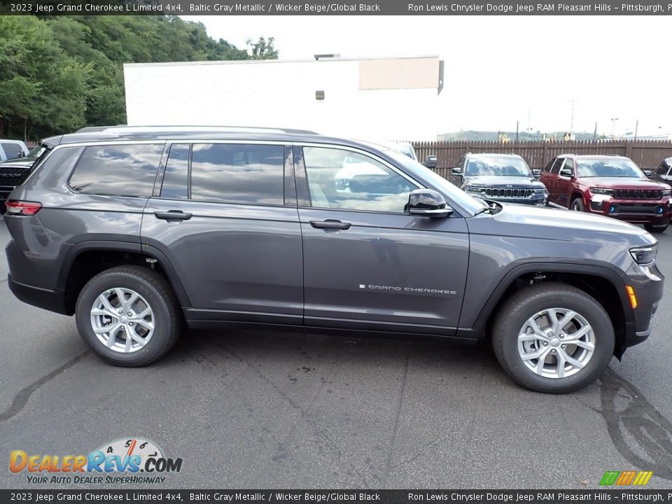 2023 Jeep Grand Cherokee L Limited 4x4 Baltic Gray Metallic / Wicker Beige/Global Black Photo #7