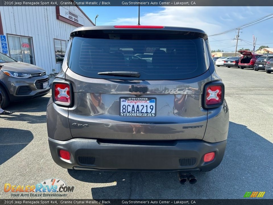 2016 Jeep Renegade Sport 4x4 Granite Crystal Metallic / Black Photo #5