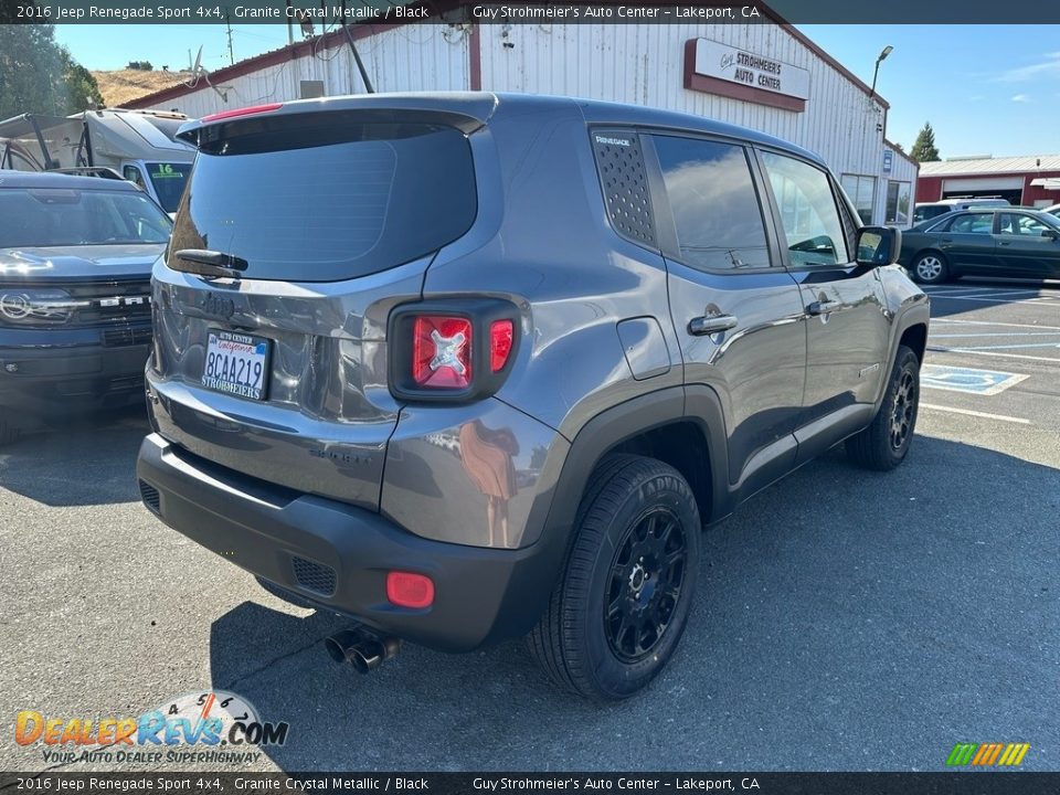 2016 Jeep Renegade Sport 4x4 Granite Crystal Metallic / Black Photo #6