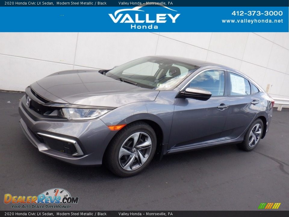2020 Honda Civic LX Sedan Modern Steel Metallic / Black Photo #1