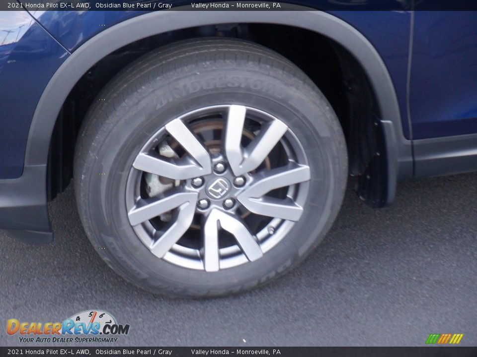 2021 Honda Pilot EX-L AWD Obsidian Blue Pearl / Gray Photo #2