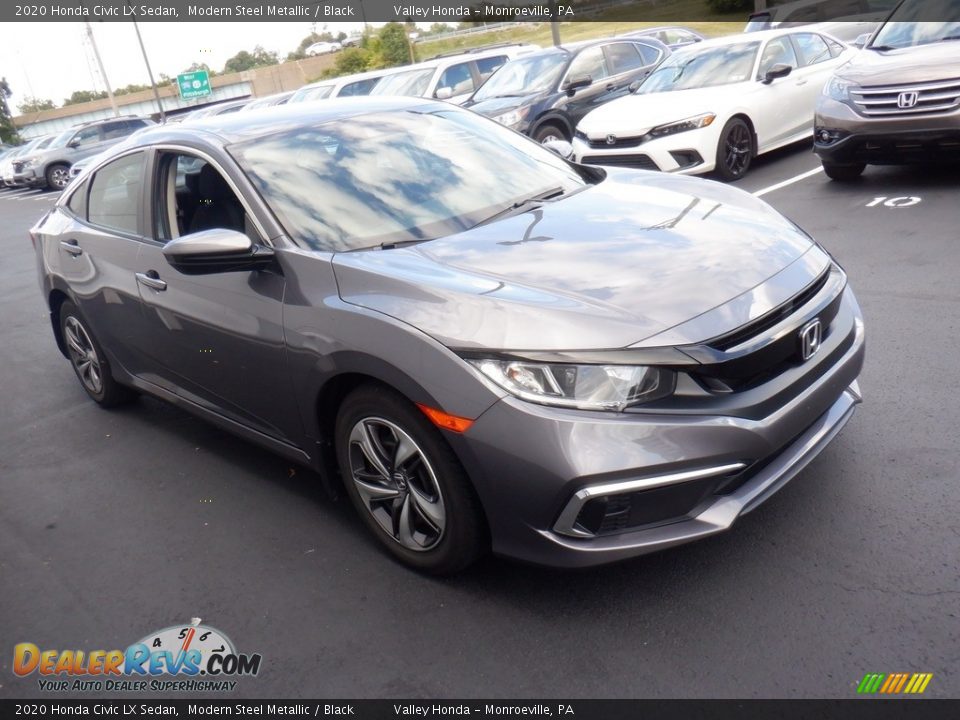 2020 Honda Civic LX Sedan Modern Steel Metallic / Black Photo #4