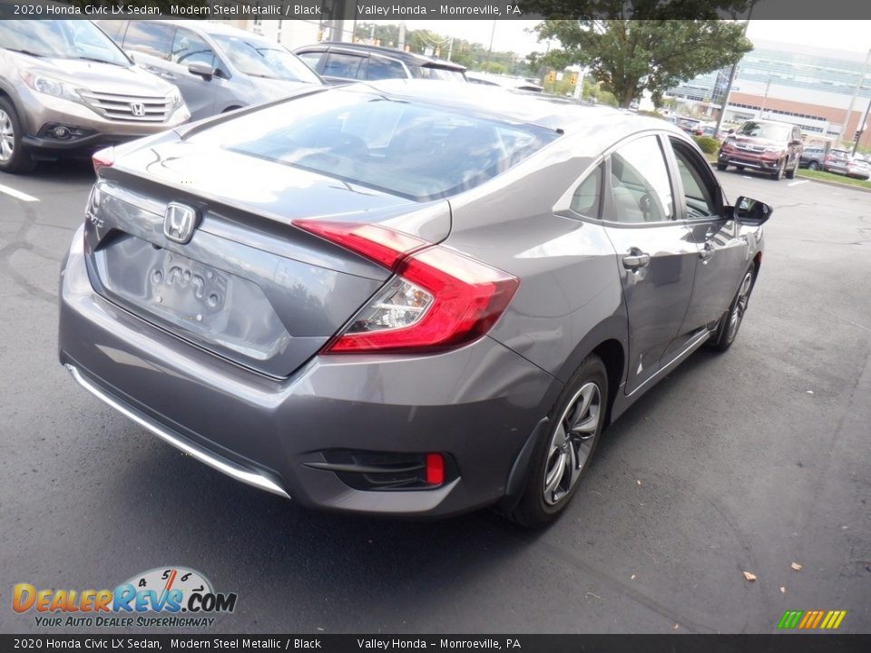 2020 Honda Civic LX Sedan Modern Steel Metallic / Black Photo #5