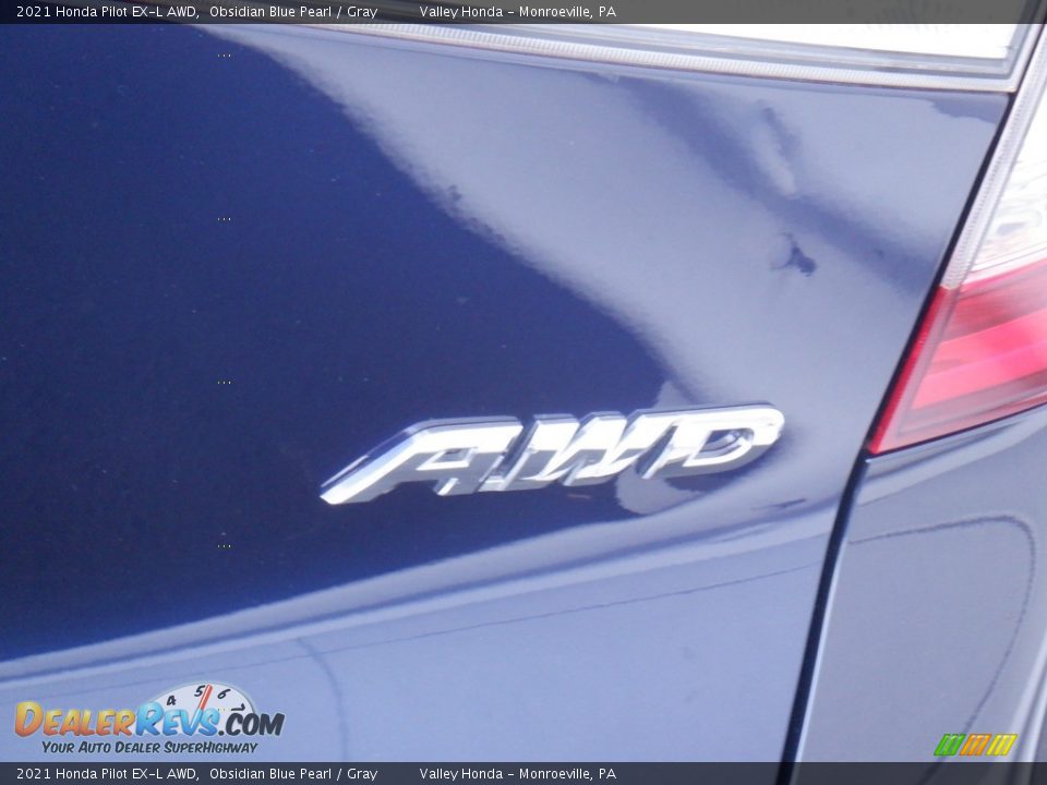 2021 Honda Pilot EX-L AWD Obsidian Blue Pearl / Gray Photo #6
