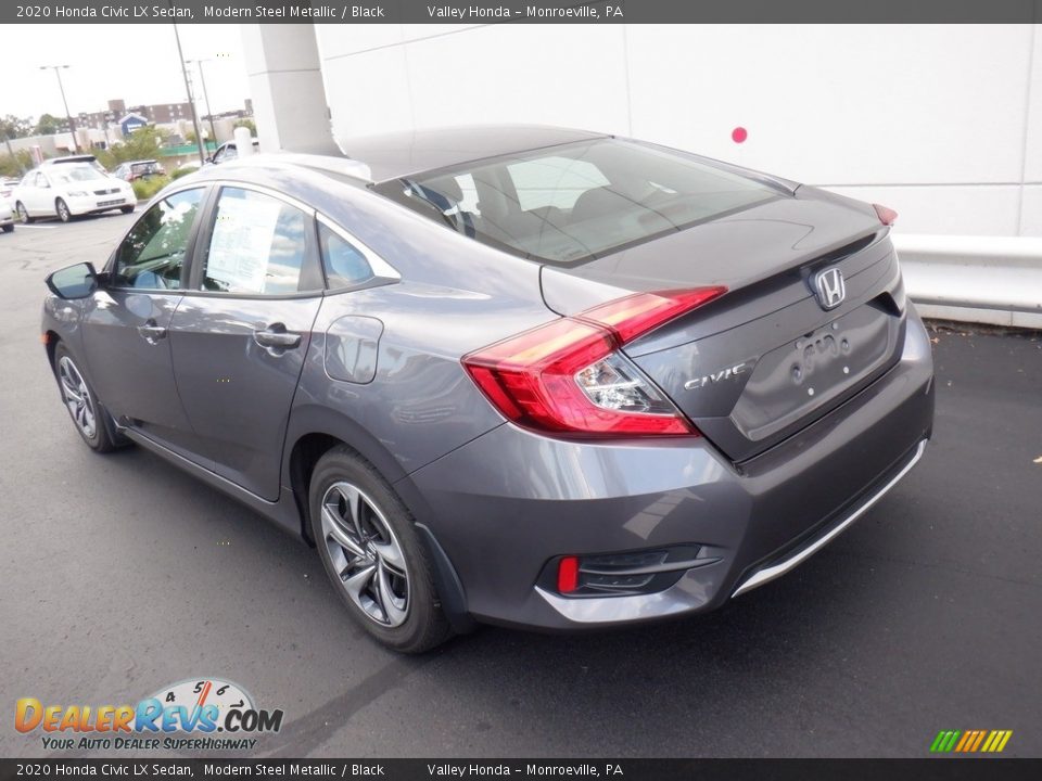 2020 Honda Civic LX Sedan Modern Steel Metallic / Black Photo #7