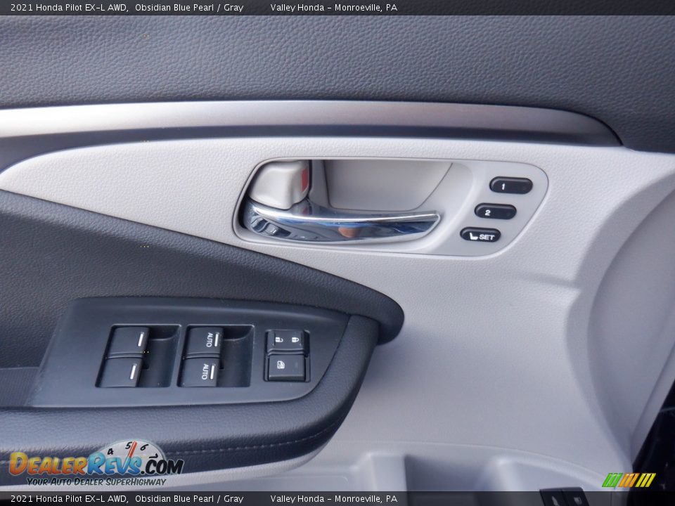 2021 Honda Pilot EX-L AWD Obsidian Blue Pearl / Gray Photo #12
