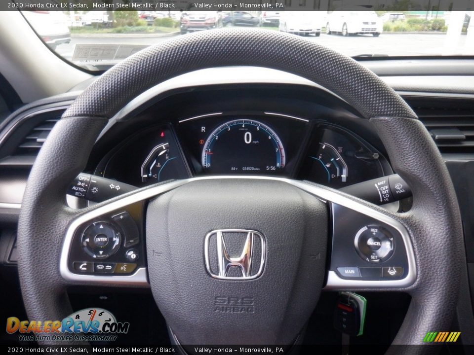 2020 Honda Civic LX Sedan Modern Steel Metallic / Black Photo #19