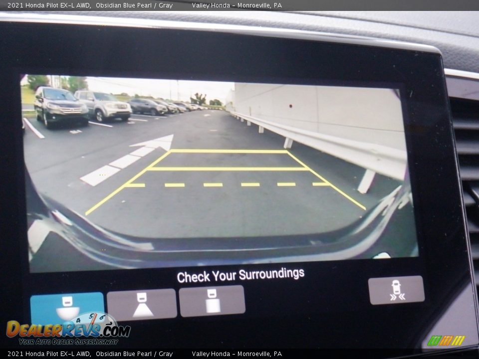 2021 Honda Pilot EX-L AWD Obsidian Blue Pearl / Gray Photo #21