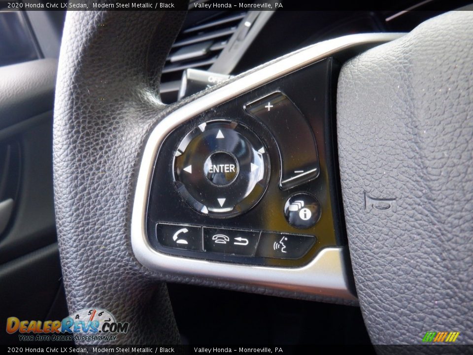 2020 Honda Civic LX Sedan Modern Steel Metallic / Black Photo #20