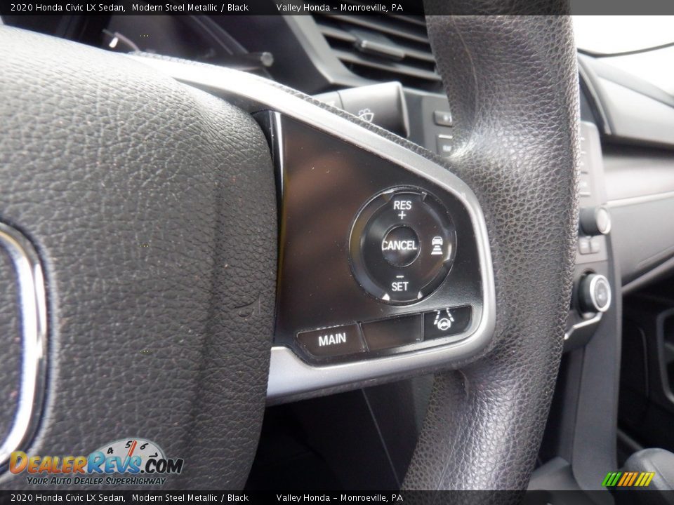 2020 Honda Civic LX Sedan Modern Steel Metallic / Black Photo #21