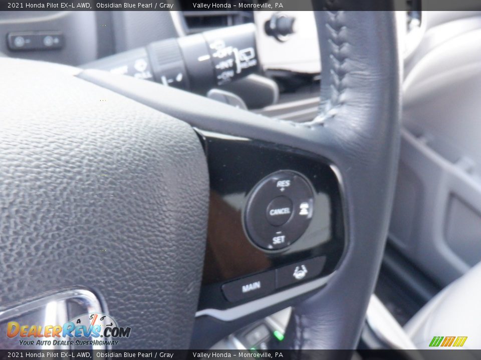 2021 Honda Pilot EX-L AWD Obsidian Blue Pearl / Gray Photo #26