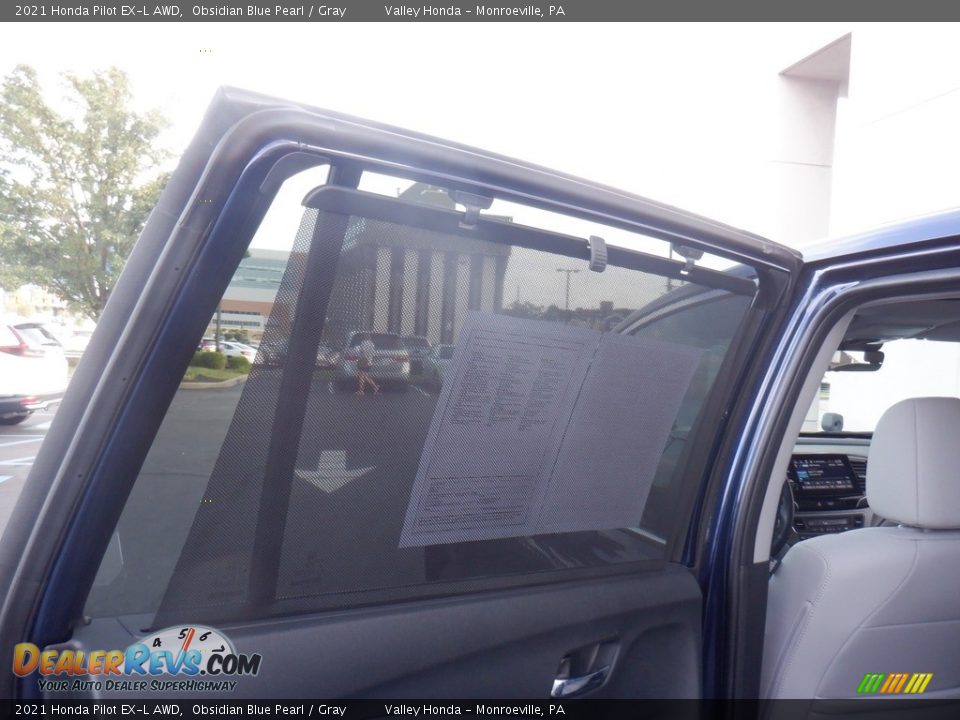 2021 Honda Pilot EX-L AWD Obsidian Blue Pearl / Gray Photo #28