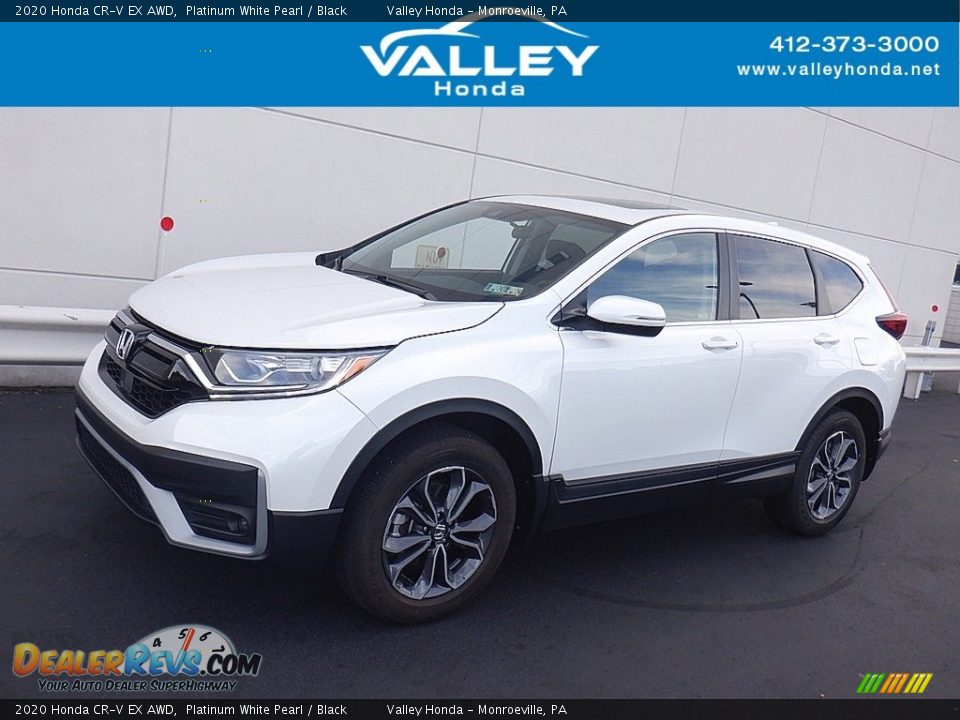 2020 Honda CR-V EX AWD Platinum White Pearl / Black Photo #1