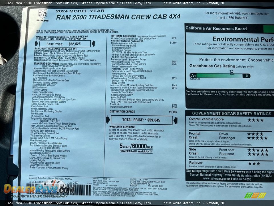 2024 Ram 2500 Tradesman Crew Cab 4x4 Granite Crystal Metallic / Diesel Gray/Black Photo #25