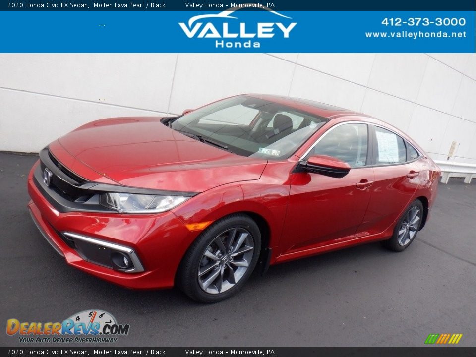 2020 Honda Civic EX Sedan Molten Lava Pearl / Black Photo #1