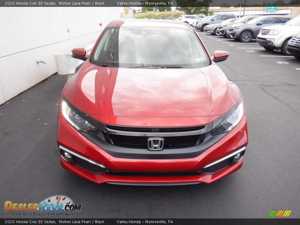 2020 Honda Civic EX Sedan Molten Lava Pearl / Black Photo #3