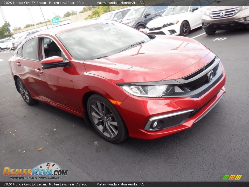 2020 Honda Civic EX Sedan Molten Lava Pearl / Black Photo #4