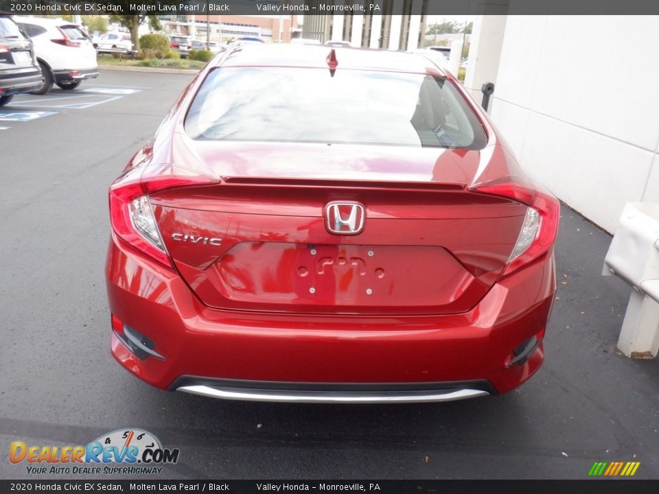 2020 Honda Civic EX Sedan Molten Lava Pearl / Black Photo #6