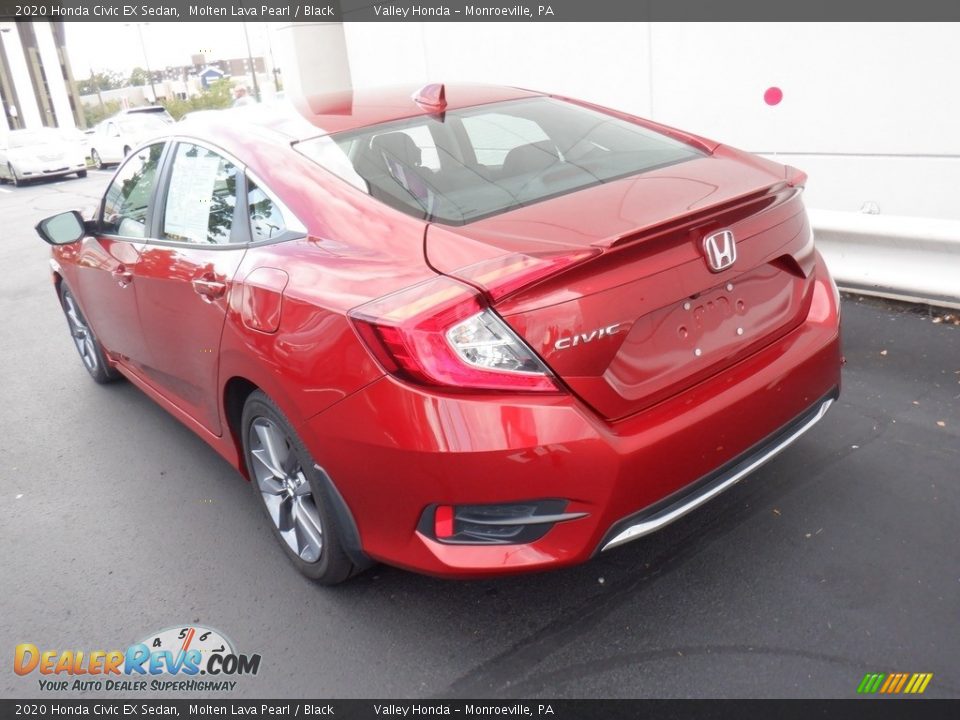 2020 Honda Civic EX Sedan Molten Lava Pearl / Black Photo #7