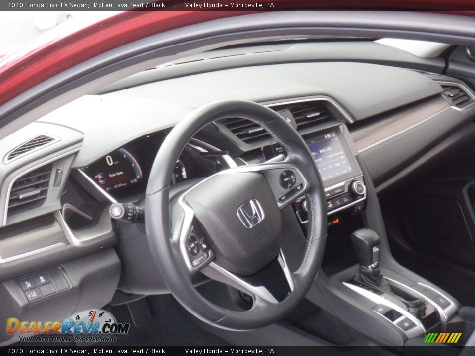 2020 Honda Civic EX Sedan Molten Lava Pearl / Black Photo #9
