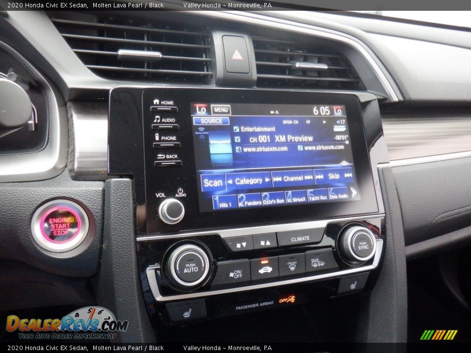 2020 Honda Civic EX Sedan Molten Lava Pearl / Black Photo #15