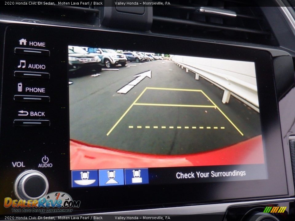 2020 Honda Civic EX Sedan Molten Lava Pearl / Black Photo #17