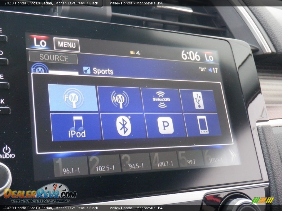 2020 Honda Civic EX Sedan Molten Lava Pearl / Black Photo #18