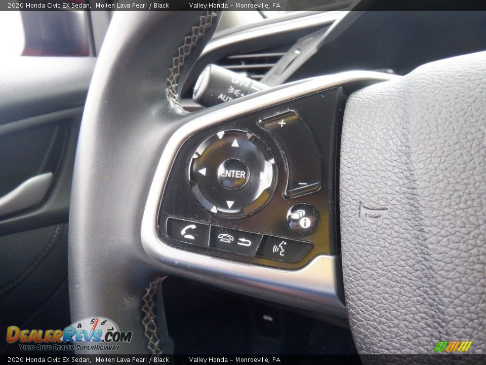 2020 Honda Civic EX Sedan Molten Lava Pearl / Black Photo #21