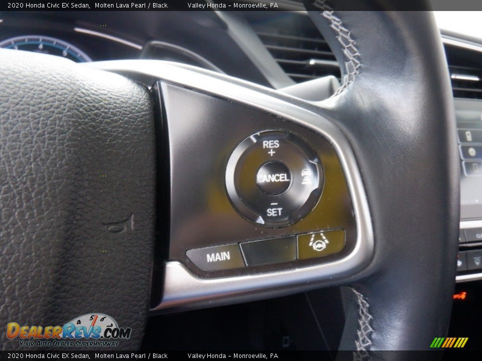 2020 Honda Civic EX Sedan Molten Lava Pearl / Black Photo #22