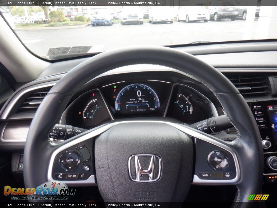 2020 Honda Civic EX Sedan Molten Lava Pearl / Black Photo #23