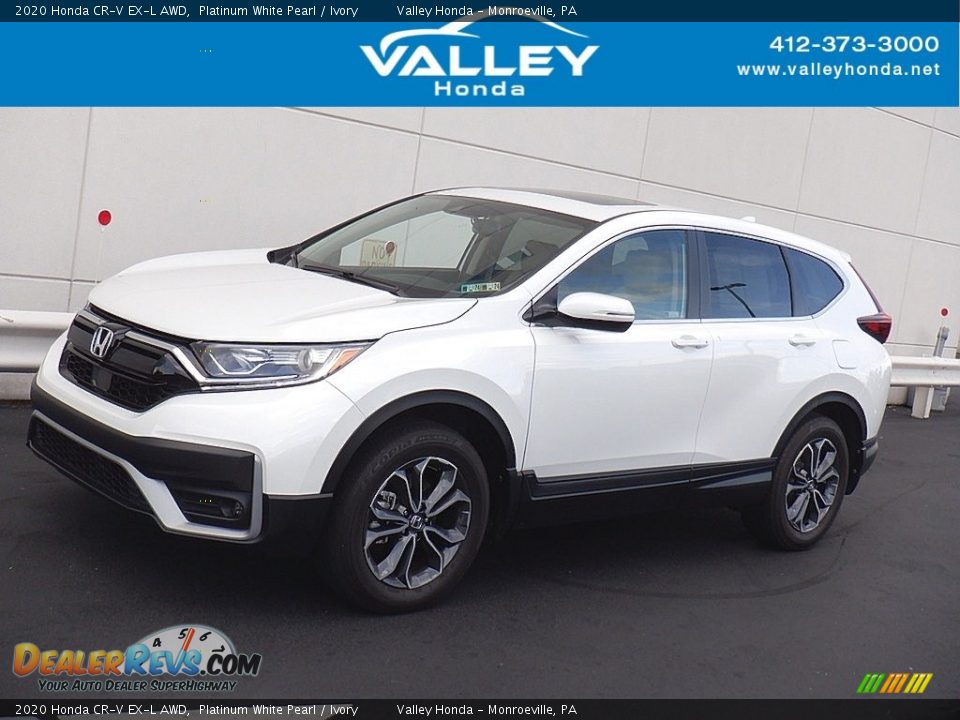 2020 Honda CR-V EX-L AWD Platinum White Pearl / Ivory Photo #1