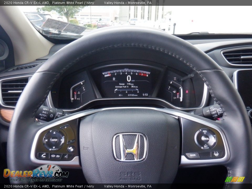 2020 Honda CR-V EX-L AWD Platinum White Pearl / Ivory Photo #26