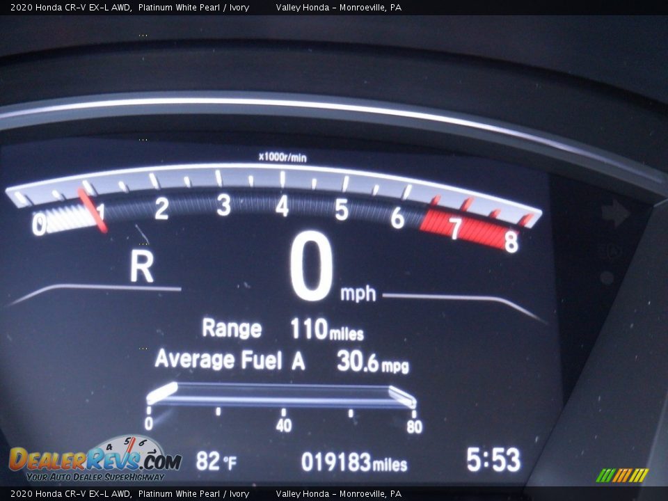 2020 Honda CR-V EX-L AWD Platinum White Pearl / Ivory Photo #35