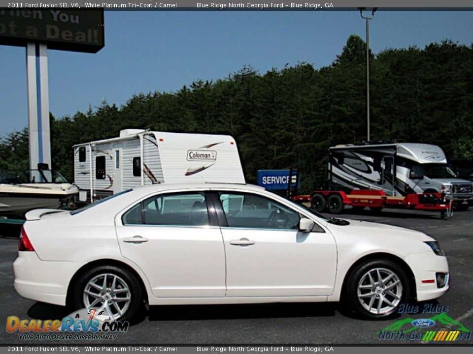 White Platinum Tri-Coat 2011 Ford Fusion SEL V6 Photo #5