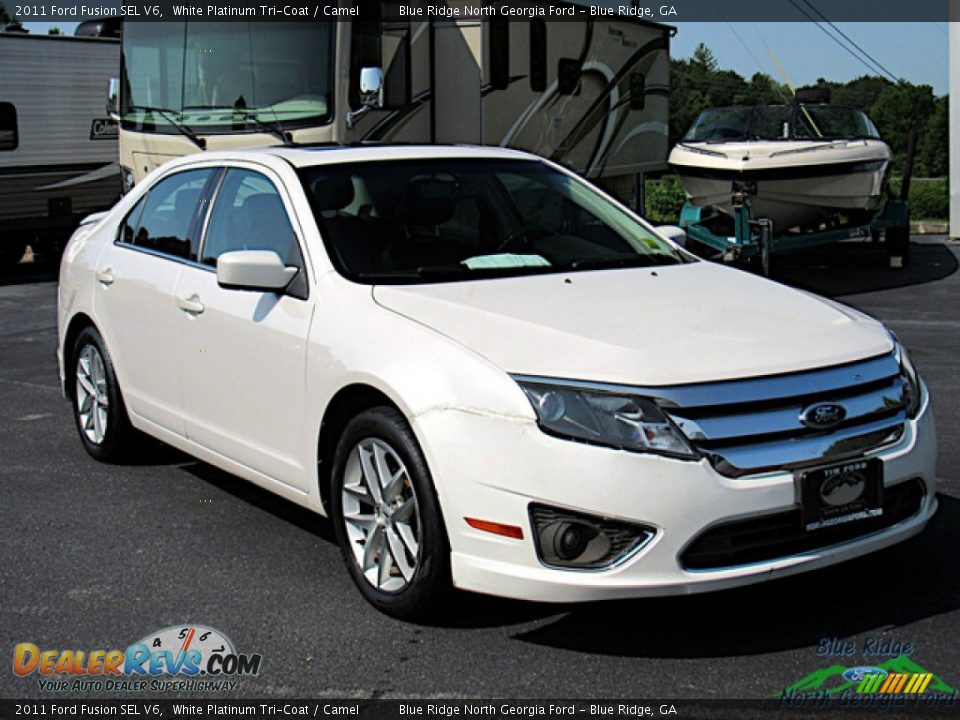 White Platinum Tri-Coat 2011 Ford Fusion SEL V6 Photo #6