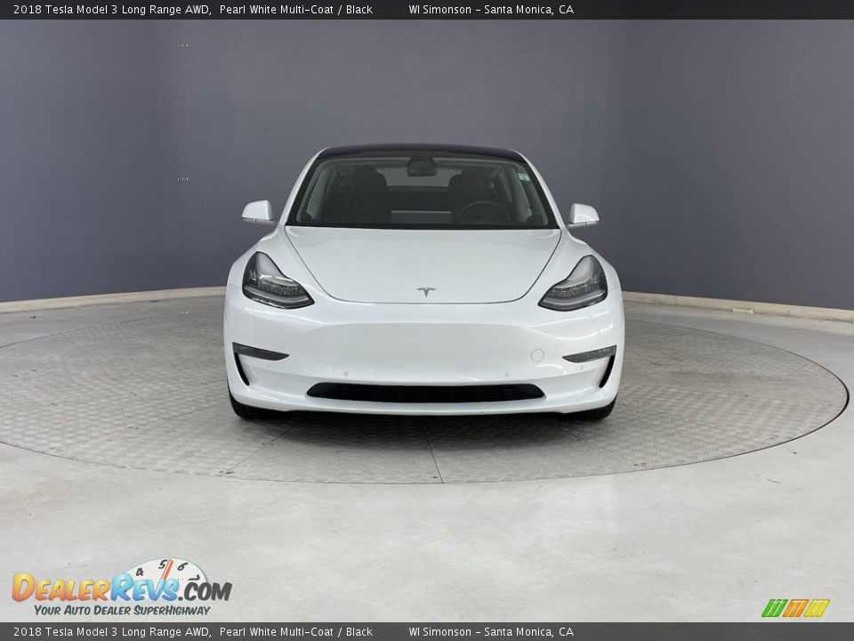 2018 Tesla Model 3 Long Range AWD Pearl White Multi-Coat / Black Photo #2