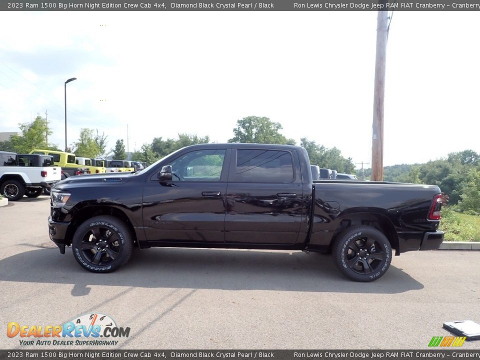 2023 Ram 1500 Big Horn Night Edition Crew Cab 4x4 Diamond Black Crystal Pearl / Black Photo #2