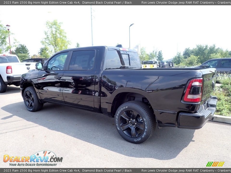 2023 Ram 1500 Big Horn Night Edition Crew Cab 4x4 Diamond Black Crystal Pearl / Black Photo #3