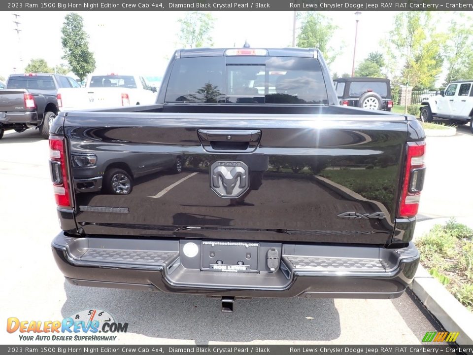 2023 Ram 1500 Big Horn Night Edition Crew Cab 4x4 Diamond Black Crystal Pearl / Black Photo #4